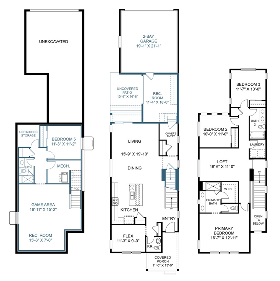 The Residence 2 plan comes standard with 2,069 square feet, but the inclusion of the optional finished basement brings the home to 2,955 square feet. .